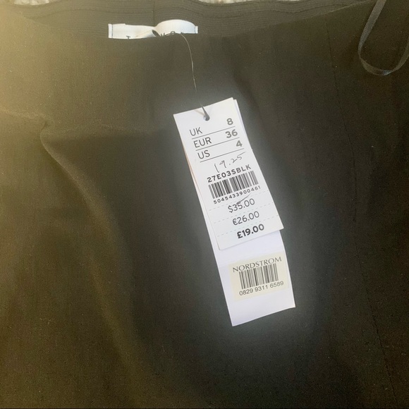 Topshop black notched mini skirt NEW - Picture 7 of 7